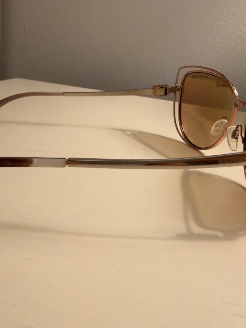 MICHAEL Michael Kors Rose Gold Frame with Brown Lenses Cat-Eye Sunglasses - Picture 3 of 6